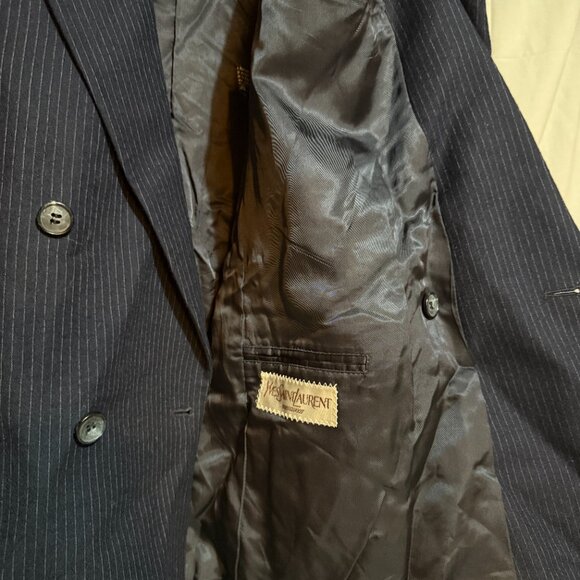 Yves Saint Laurent "Power Suit" style pinstripe jacket 100% wool 40R 36w - Picture 4 of 13